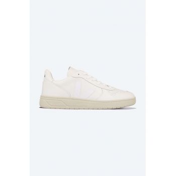 Veja sneakers din piele V-10 Leather Extra-White culoarea alb VX021270-WHITE