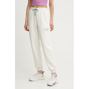 adidas Originals pantaloni de trening culoarea bej, melanj, IX3533