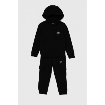 adidas Originals trening copii HOODIE FZ CARGO culoarea negru, IW1019