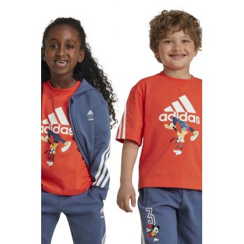 adidas tricou copii x Disney, LK DY MM T culoarea portocaliu, cu imprimeu, IV9631