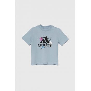 adidas tricou de bumbac pentru copii POS TABLE LK cu imprimeu, IZ0443