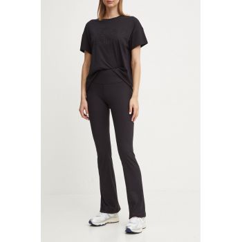 Dkny colanti femei, culoarea negru, neted, DP4P3482