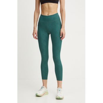 Dkny colanti femei, culoarea verde, neted, DP4P3489