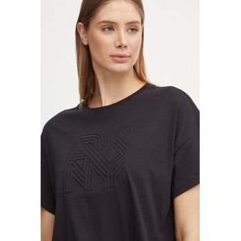 Dkny tricou din bumbac femei, culoarea negru, DP4T9851