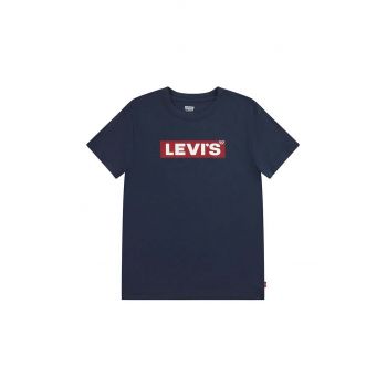 Levi's tricou copii BOXTAB TEE culoarea albastru marin, cu imprimeu, 9EJ764