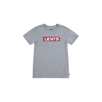 Levi's tricou copii BOXTAB TEE culoarea gri, cu imprimeu, 9EJ764