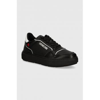 Love Moschino sneakers din piele culoarea negru, JA15144G1LJC100A