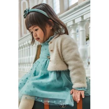 Mayoral cardigan bebe culoarea bej, 2325