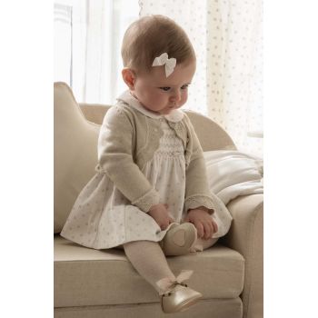 Mayoral Newborn cardigan din bumbac pentru bebeluși culoarea bej, light, 307