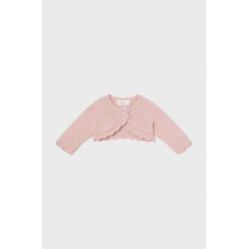 Mayoral Newborn cardigan din bumbac pentru bebeluși culoarea roz, light, 307