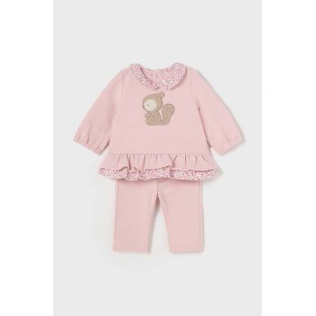 Mayoral Newborn set de bumbac pentru bebelusi culoarea roz, 2507