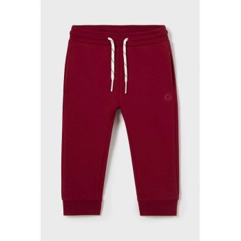 Mayoral pantaloni de trening pentru copii culoarea bordo, neted, 704