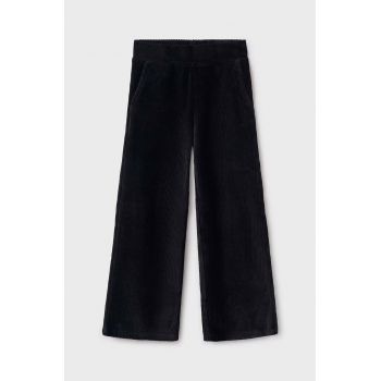 Mayoral pantaloni din catifea pentru copii culoarea negru, neted, 7549