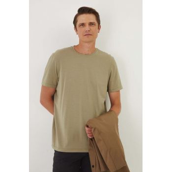 Medicine tricou barbati, culoarea verde, neted