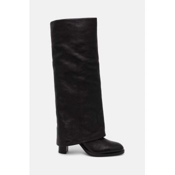 See by Chloé ghete de piele Melia femei, culoarea negru, cu toc drept, SB43061A