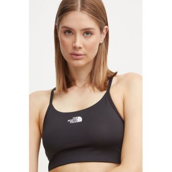 The North Face sutien sport Flex culoarea negru, neted, NF0A894JJK31