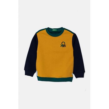 United Colors of Benetton hanorac de bumbac pentru copii cu imprimeu, 3J70G10F0