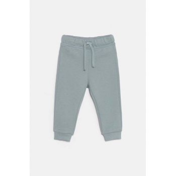 United Colors of Benetton pantaloni de trening din bumbac pentru copii culoarea gri, neted, 3J70GF01N