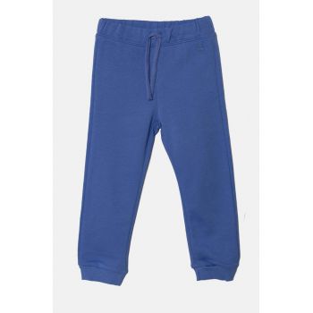 United Colors of Benetton pantaloni de trening din bumbac pentru copii culoarea violet, neted, 3J70GF01N