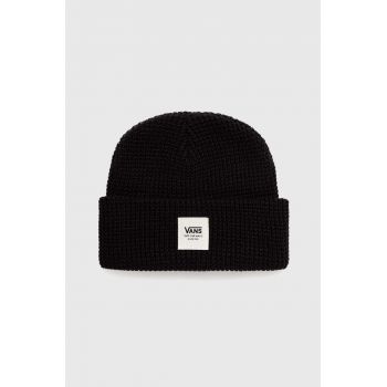 Vans caciula copii WAFFLE CUFF BEANIE culoarea negru, VN000J4WBLK1