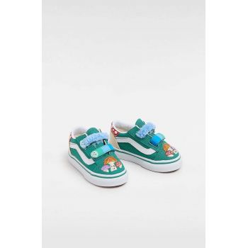 Vans tenisi copii Old Skool Mushroom culoarea turcoaz, VN000D1CGRN1