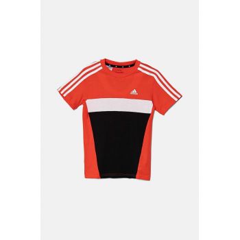 adidas tricou de bumbac pentru copii culoarea portocaliu, modelator