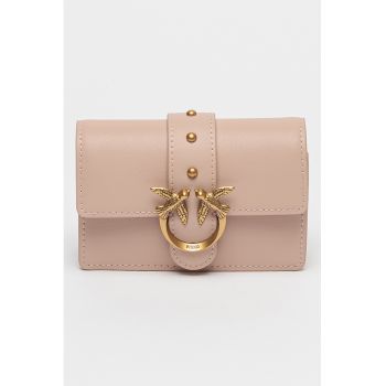 Geanta crossbody de piele cu clapa Love Micro