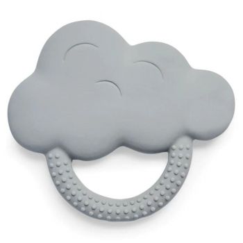 Jucarie pentru Dentitie din Cauciuc Natural Cloud Storm Grey - Jollein