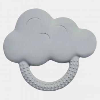 Jucarie pentru dentitie din cauciuc natural, Cloud storm grey