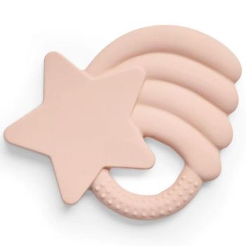 Jucarie pentru Dentitie din Cauciuc Natural Falling Star Pale Pink - Jollein