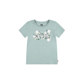 Levi's tricou de bumbac pentru copii WILDFLOWERS BATWING TEE culoarea turcoaz, 3EL036