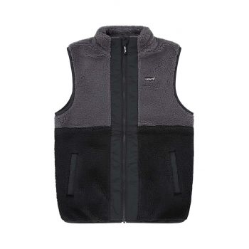 Levi's vesta copii SHERPA VEST culoarea negru, 8EL248