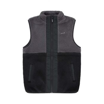 Levi's vesta copii SHERPA VEST culoarea negru, 9EL248