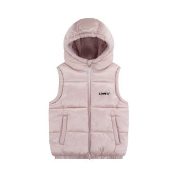 Levi's vesta cu doua fete pentru copii REVERSIBLE VEST culoarea roz, 3EL266