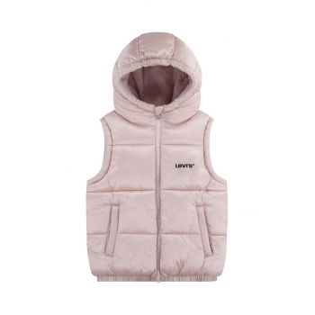 Levi's vesta cu doua fete pentru copii REVERSIBLE VEST culoarea roz, 4EL266