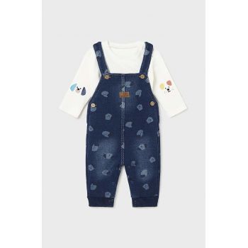 Mayoral Newborn compleu bebe culoarea albastru marin, 2633