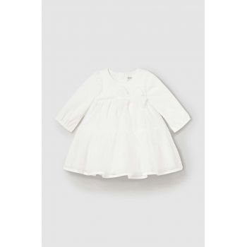 Mayoral Newborn rochie bebe culoarea bej, mini, evazati, 2805