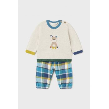 Mayoral Newborn set de bumbac pentru bebelusi culoarea bej, 2517