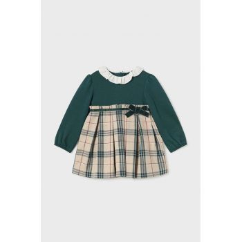 Mayoral rochie bebe culoarea verde, mini, evazati, 2910