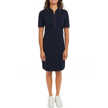 Rochie polo cambrata din amestec de bumbac organic