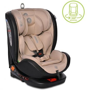 Scaun Auto Ares Isofix i-Size Rotativ 360 Grade 40-150 cm 0 luni-12 ani Beige