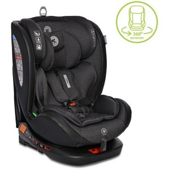 Scaun Auto Ares Isofix i-Size Rotativ 360 Grade 40-150 cm 0 luni-12 ani Black Jasper