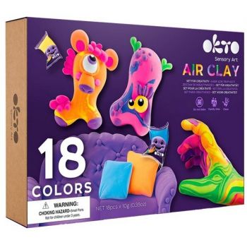 Set de Creatie Air Clay 18 Culori