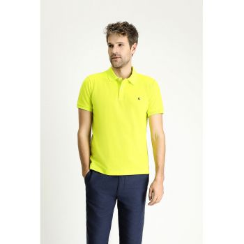 Tricou polo slim fit din bumbac