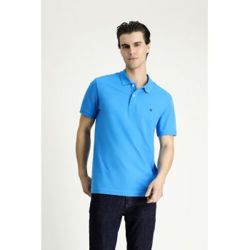 Tricou polo slim fit din bumbac