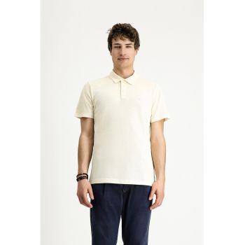 Tricou polo slim fit din bumbac