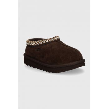 UGG papuci din piele intoarsa pentru copii T TASMAN II culoarea maro