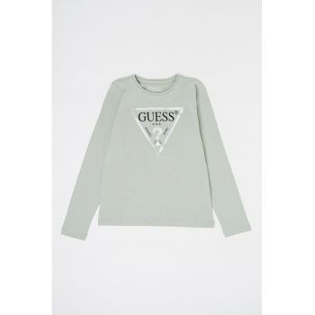 GUESS - Bluza de bumbac cu imprimeu logo