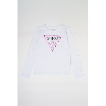 GUESS - Bluza de bumbac cu imprimeu logo