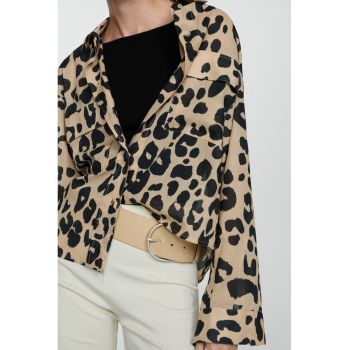 Camasa cu animal print Pardo